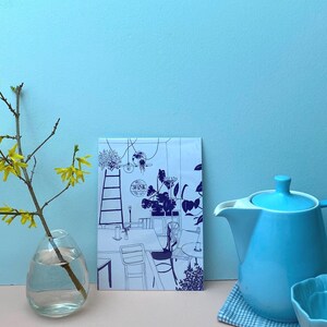 Café Art Print A5 – Hand-illustrated illustration | 10 designs to choose from | Modern wall decor image 9