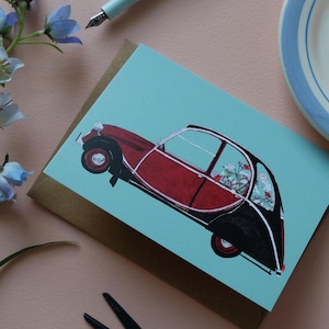Glückwunschkarte Vintage 2CV