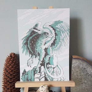 Mini Mythical beasts A5 print 'Griffin'
