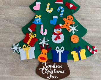 Kids felt Christmas tree/Personalised Christmas tree to decorate/ Felt Christmas Tree Kit/ 3D Felt Christmas Ornaments/ Christmas Decor2