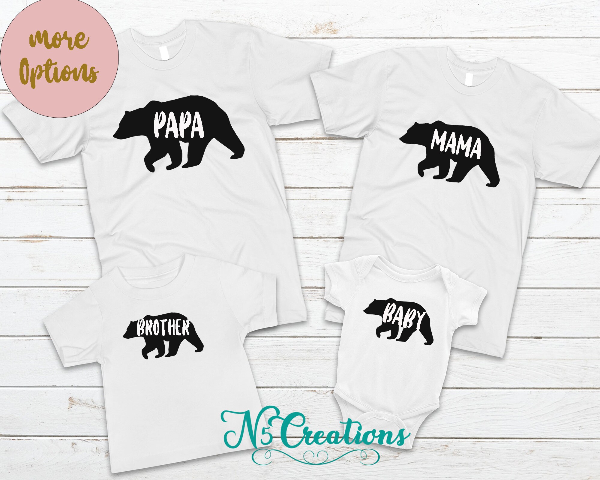 Bear Family Shirts/ Mama Bear Baby Bear 