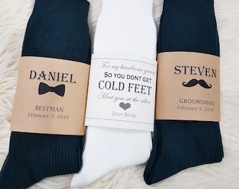 Personalized Wedding Socks /Groomsmen Gift/ Groomsmen Proposal/ Groomsmen Socks & Sock Labels/ Groomsmen Gifts/ Best Man Gift/ Wedding Day
