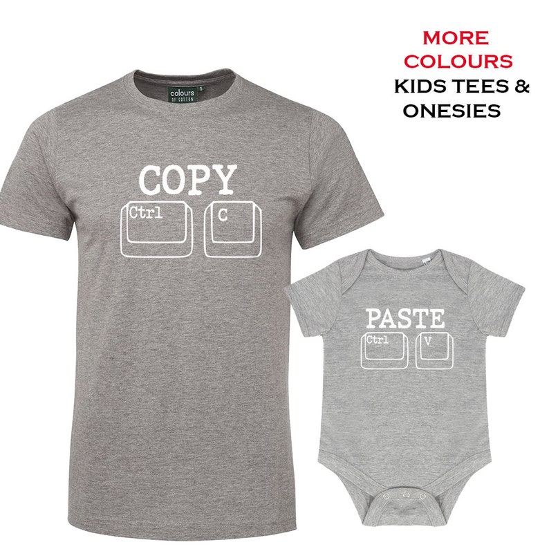 Copy Paste T Shirts / Ctrl C V / Control C Daddy & Me Outfit/ Etsy