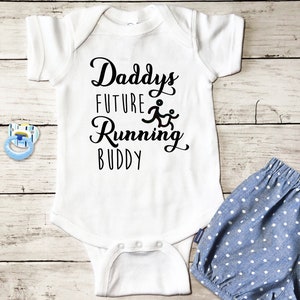 Daddy's Running Buddy Romper/ Future Runner Marathon Baby Onsie/ New ...