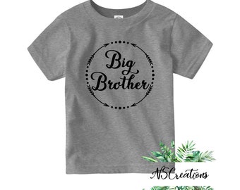 Big Brother t shirt/Pregnancy announcement/ new baby reveal top/ Personalised / Promoted Big brother shirt / Boy Shirt/  family shirt 5