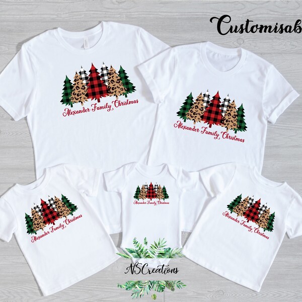 T-shirts de Noël assortis à l’arbre généalogique / Chemises de Noël assorties / Vacances de Noël / Cadeau de pull de Noël / Pyjamas de Noël /