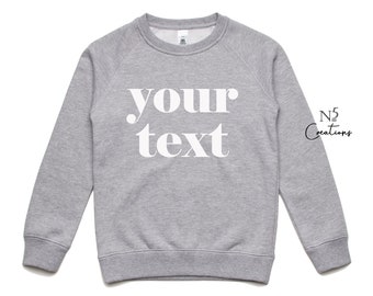 Custom Sweatshirt OR Shirt / Custom Text Sweatshirt / Personalized Sweatshirt / Custom Crewneck / Personalized Gift / Matching / Kids