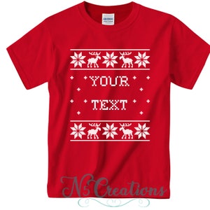 Custom text Christmas T Shirts/ Christmas Family T Shirts/ Family Christmas Holiday/ Matching sweater Custom Christmas/ work Christmas party