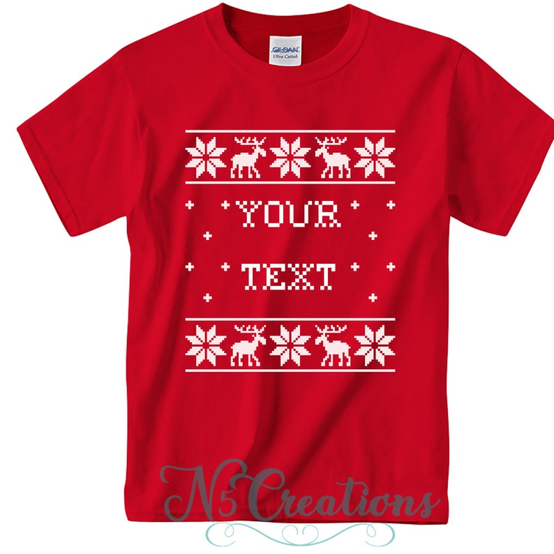 Custom Text Christmas T Shirts/ Christmas Family T Shirts/ Etsy