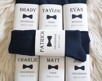 Personalized Wedding Socks /Groomsmen thank you Gift/ Groomsmen Proposal/ Sock Labels/ Groomsman Gifts/ Best Man Gift/ Wedding Day gift
