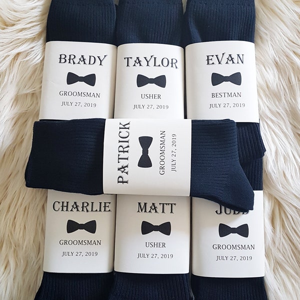 Personalized Wedding Socks /Groomsmen thank you Gift/ Groomsmen Proposal/ Sock Labels/ Groomsman Gifts/ Best Man Gift/ Wedding Day gift