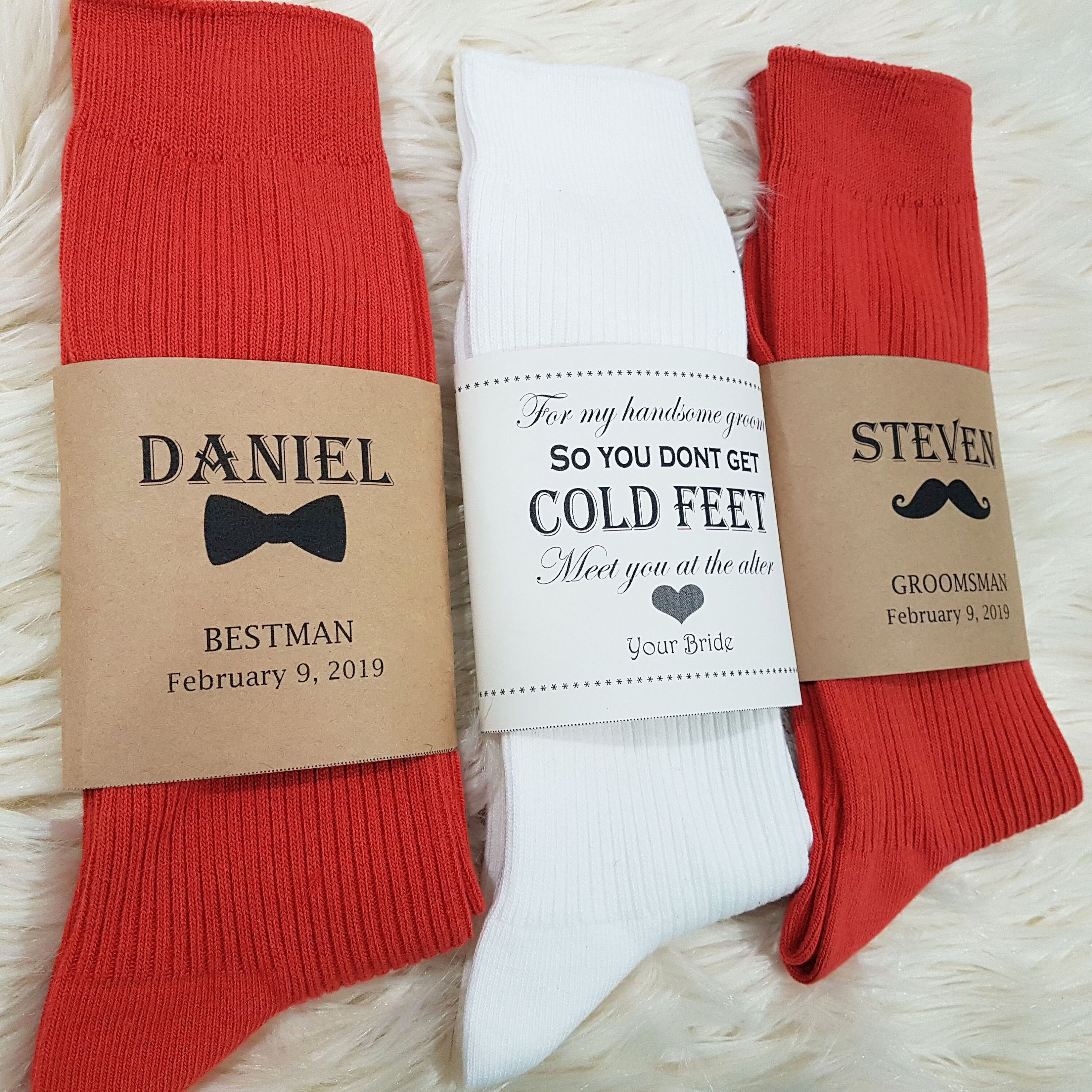 Sock Labels / Custom Wedding Socks /groomsmen Thank You Gift/ Etsy