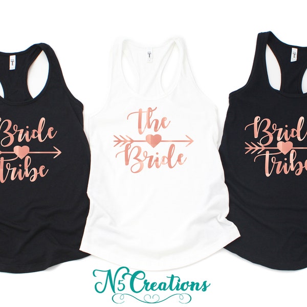 Bride Tribe  tank tops/ The bride shirt/ Bachelorette party / Hens party t shirts /wedding gift / bridal shower gift