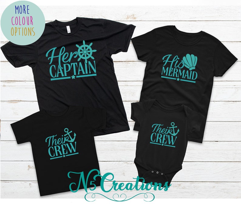 Her Captain His Mermaid Their Crew Sailing Matching T - Etsy