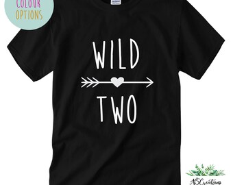 Two Wild  birthday shirt/ Custom 2nd birthday t shirt/ Birthday Shirt boy girl top/birthday costume/ second birthday kids toddler