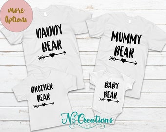 Mama Bear Shirt/ Bear Family Shirts/ Mama Bear Baby Bear Shirt/ Papa Bear Shirt/New Mom Gift/ Baby Shower Gift/ Mom Shirt/ Dad and me BLACK