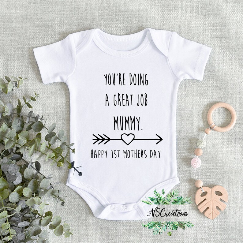 You are doing a great job mum Bodysuit Happy Mother/'s Day1st Mothers day gift from baby pregnancy new mum outfit mummy and me