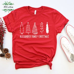 Custom Family Christmas T-Shirts/ Christmas tree tshirt/ Family Christmas Shirts/ Family holiday/ Christmas Shirts/ sweater Gift for her 2