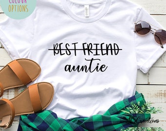 Pregnancy announcement/ From best friend to auntie/ Baby reveal/ best aunt ever shirt/Baby shower gift/ Christmas birthday gift/ aunt and me