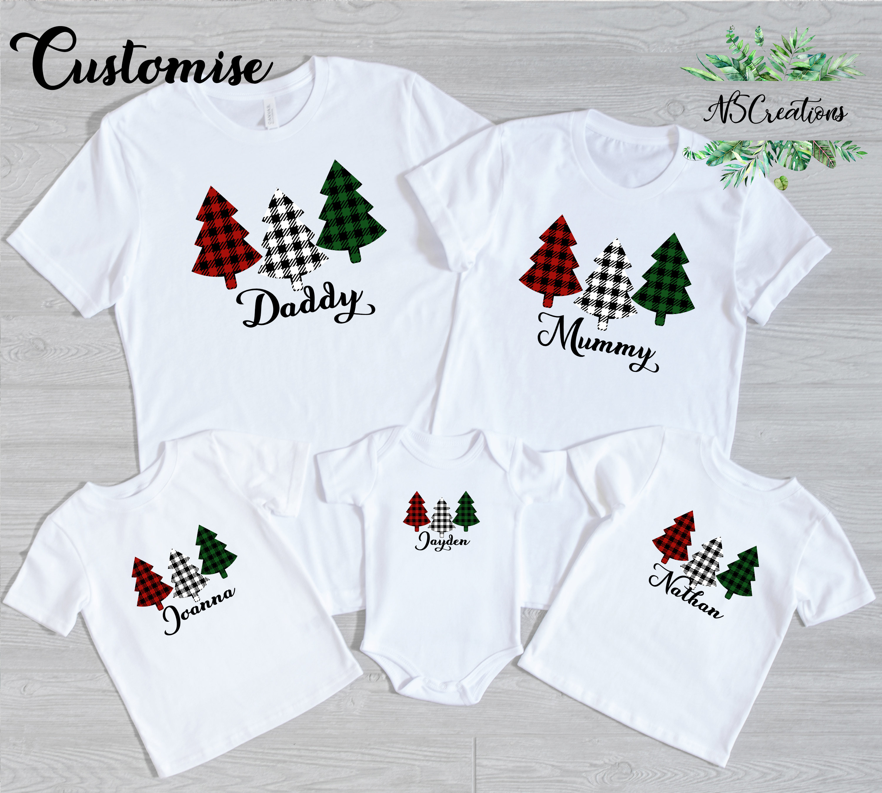 asda family christmas t shirts