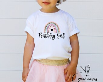 Birthday Girl shirt/ rainbow birthday girl outfit/ Girls birthday party/ Party/ Rainbow birthday girl/ Birthday outfit