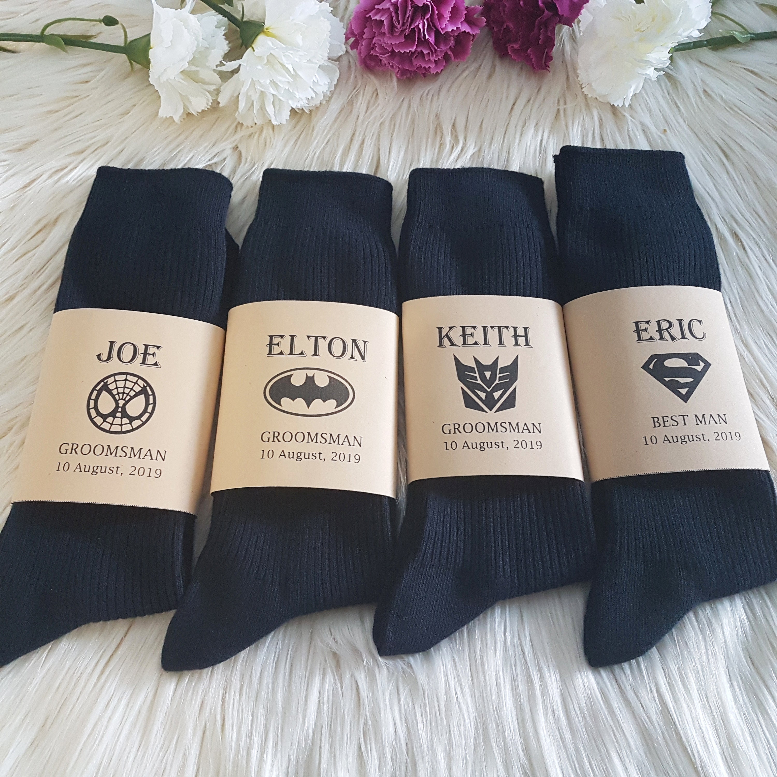 Super Hero socks / Personalized Wedding Socks /Superhero Groom | Etsy