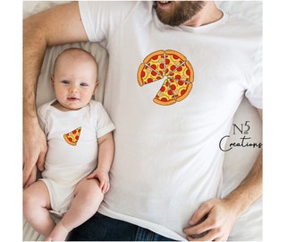 Pizza & Slice Matching, Matching Daddy And Kid Shirt, Fathers Day Shirt, Gift For Dad, Matching Pizza Shirts, Family Pizza Slice T-Shirts