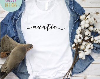 Aunt Gift/ Aunt shirt/auntie t shirt /family shirt/ custom shirts/ funny aunt/ new aunt pregnancy announcement 2