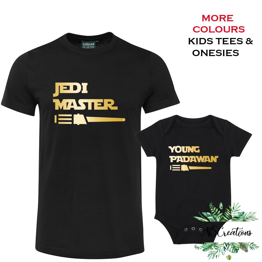 JEDI MASTER PADAWAN T shirts / Daddy & Me Outfit/ Fathers day matching  shirts/ Happy fathers day Daddy/ gift for daddy baby/ i love dad 4 - Etsy  Italia