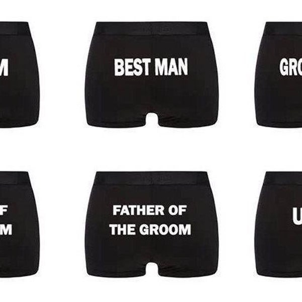 Groom Personalized Underwear / Wedding Gift/  Personalized Gift From Bride/ Wedding Day/Groom Gift / Anniversary Gift/ or ANY TEXT TITLE