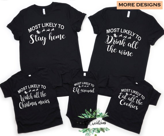 Matching Family Christmas T-shirts/ Most to - Etsy