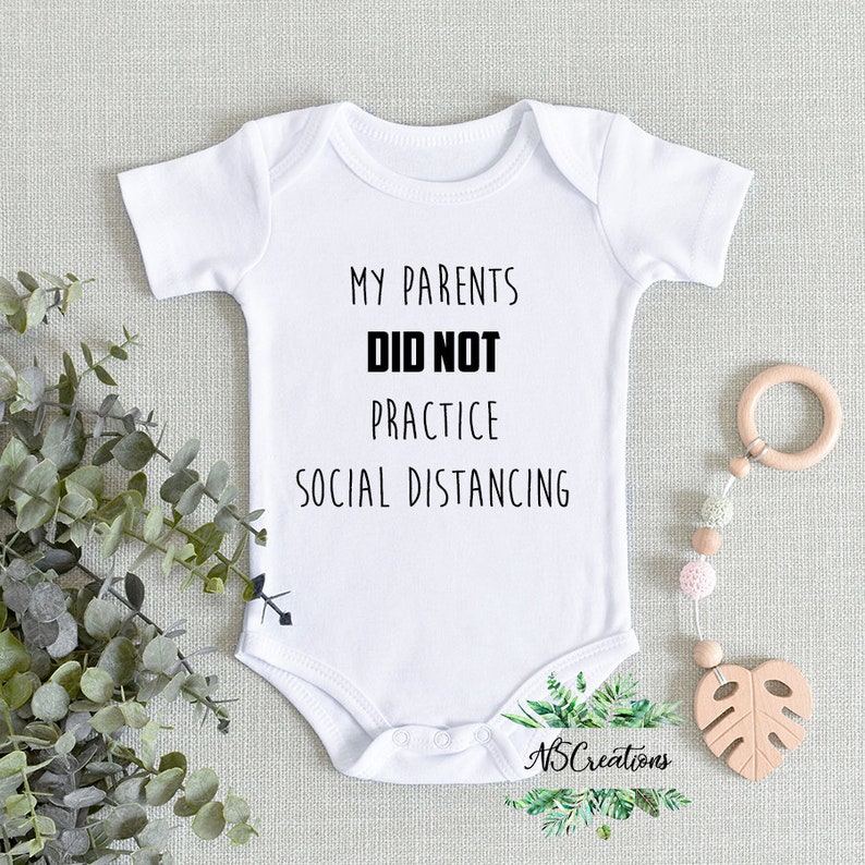 Quarantine Baby bodysuit /my parents did not practice social image 0