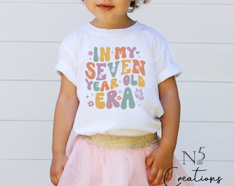 In my seven year old era tshirt/Seventh Birthday shirt/ Kids birthday shirt/ Girls Birthday outfit / 7thBirthday