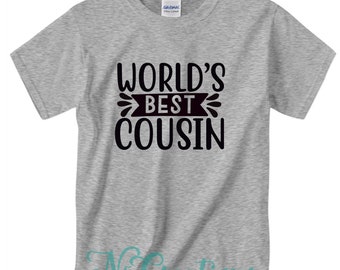 Worlds best cousin t shirt/ Cousin crew t shirt/ best cousin ever top/ cousin to be/ Pregnancy announcement/ promoted to Cousin shirt/  1