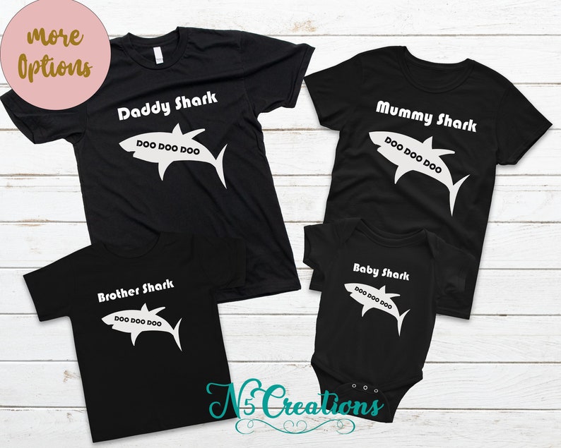 Mommy Daddy Baby Shark DO DO Do/shark Family/ Matching Shirts/ - Etsy