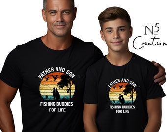 Fishing Father Son Matching Shirt, Dad Gift Idea, Daddy and Me Outfit/ Father's Day Gift for Dad and Kid/ Trending fishing dad and son