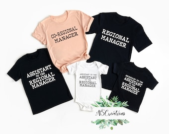 Regional manager shirt/ Assistant to the regional manager/ Office t shirt/ Co-regional/ the Office shirt/Family matching shirts/ Fathers day