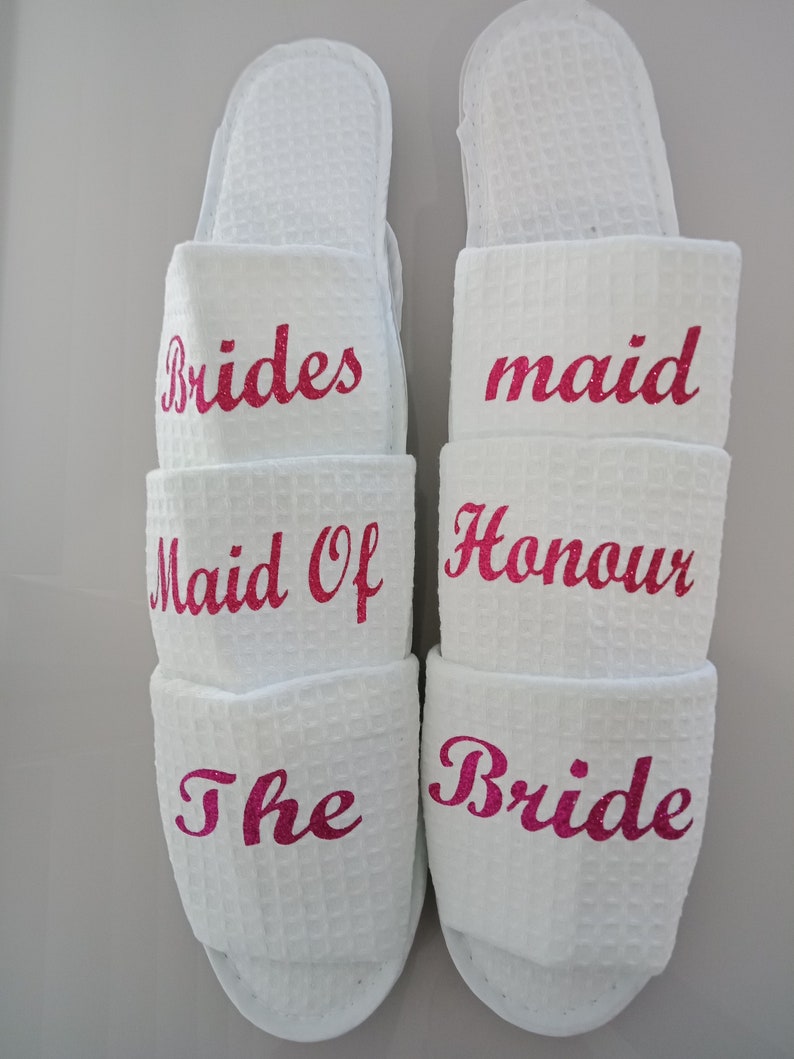 Spa Bride Personalised Slippers Robes Bridal Wedding Etsy