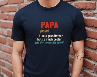 Papa defination shirt/  Best Papa Ever/ Mens T Shirt / Fathers Day Gift/  Funny T-shirt / Gift for Him /Best Papa Shirt