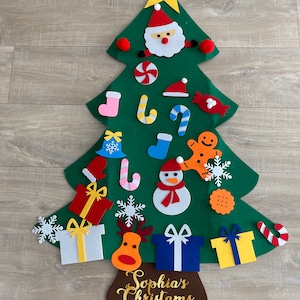 Kids felt Christmas tree/Personalised Christmas tree to decorate/ Felt Christmas Tree Kit/ 3D Felt Christmas Ornaments/ Christmas Decor