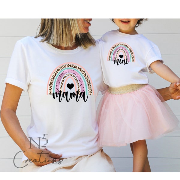 MAMA et mini tenues assorties / t-shirts mama nini / fête des mères personnalisée / cadeau de fête des mères 1er / tshirts maman et moi / cadeau de fête des mères 1