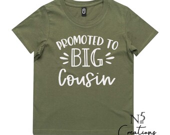 Promoted to big cousin t-shirt/ Big cousin shirt / t shirt/ cousin crew shirt/ pregnancy announcement/ baby reveal/ niece/ nephew shirt