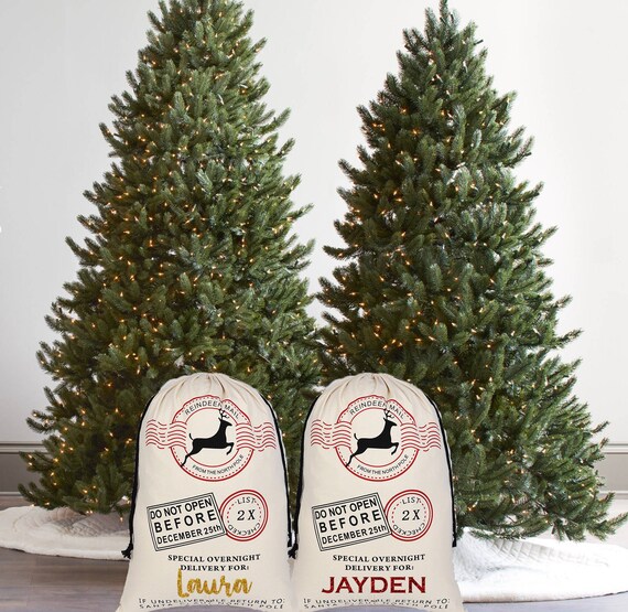 custom santa bags