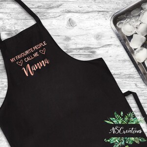 Mothers day gift/  My favourite people call me nana/ Chef Apron/ Gift for grandma/ Birthday Gift/ Christmas Gift/Custom/ Aprons For Women