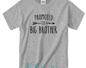 Promoted to Big Brother t shirt/  Pregnancy announcement/ new baby reveal top/ New sibling/ Brother to be/ Big brother shirt 2