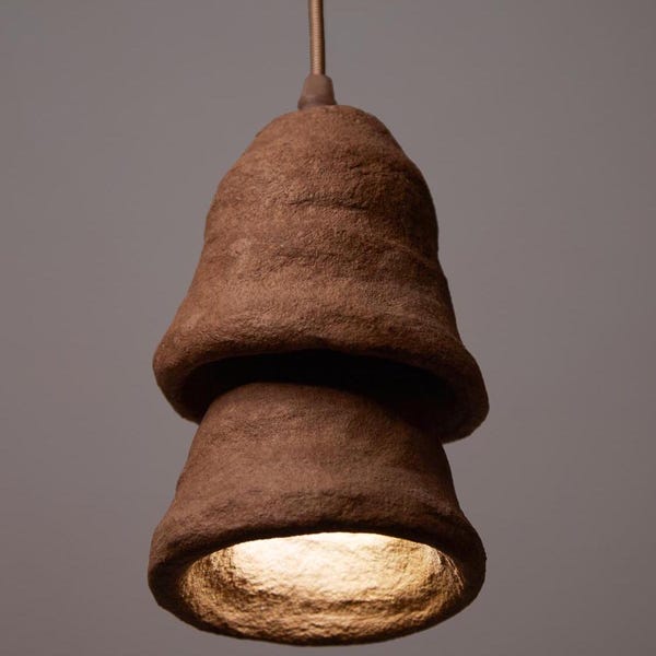 Bell Shape Pendant Lamps, Chandelier Pendant Light, Hanging Lamp, Interesting Light Fixtures, Home Decor Wall Light Clay