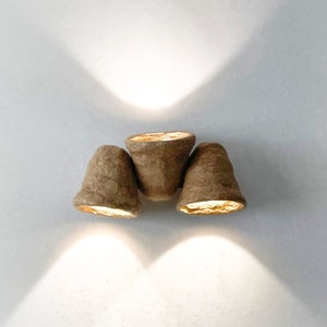 Ceramic Wall Bell Sconce, Living room Clay Wall Lamp, Mounted Bell lights, Fancy Bell Jar Wall Light for Bedroom, Living room