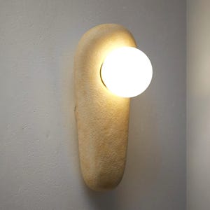 Simple Wall Light, Textured Wall Fixtures, Modern Organic Sconce, Sconces Ceramic, Clay lamp Sconce, Wall Sconce, Wall light Clay