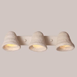 Milk Clay Bath Wall Sconces, Wall Light Sconce, 3 Bells Clay Sconce, Night Light, Ceramic Wall sconce, Housewarming gift, Small Wall Sconce