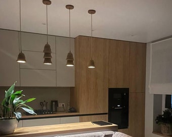 Bell Shaped Pendant lights, Ceramic Bell Chandelier, Cascade Bell Jar Ceiling Light, Bell Hanging Lamp